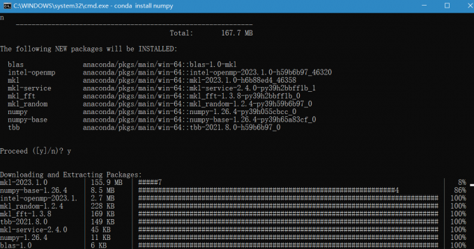 安装numpy