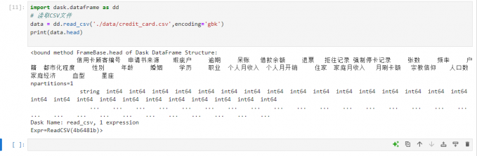 Dask导入数据集