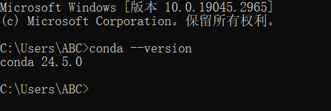 查看conda版本号
