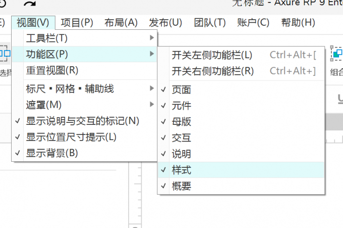 显示样式面板