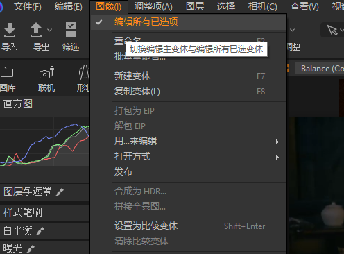编辑所有已选项