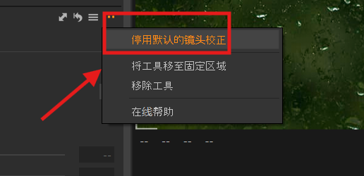 关闭自动镜头校正
