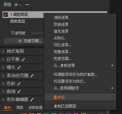 重命名图层