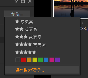 保存搜索预设