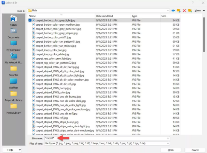 Revit 进行材料搜索对话框