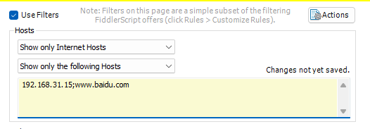 Fiddler设置域名筛选