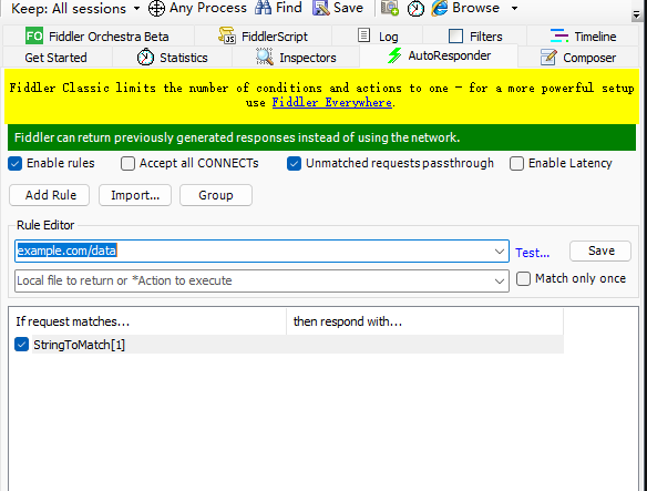 利用AutoResponder对特定URL进行拦截和处理