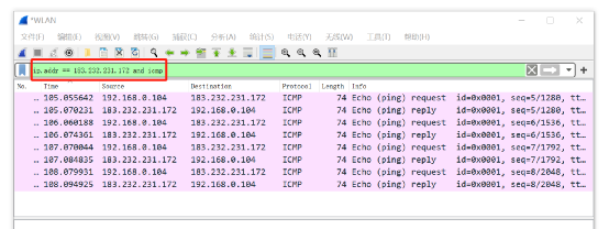Wireshark界面展示