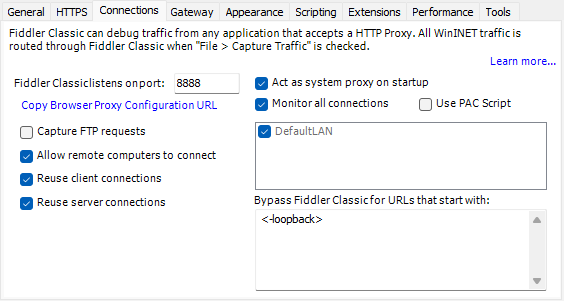 Fiddler开启远程连接其他设备