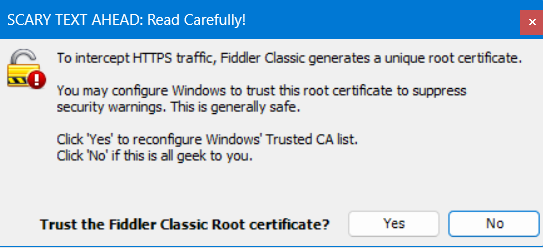 Fiddler安装根证书