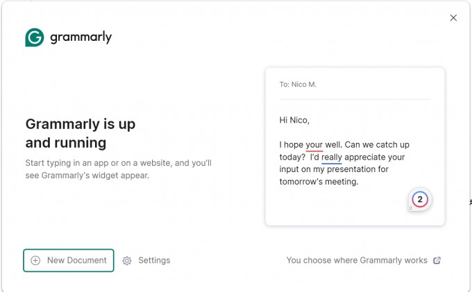 Grammarly软件界面