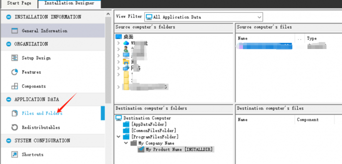 点击Files and Folders