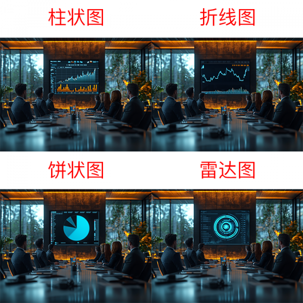 四种图表效果展示