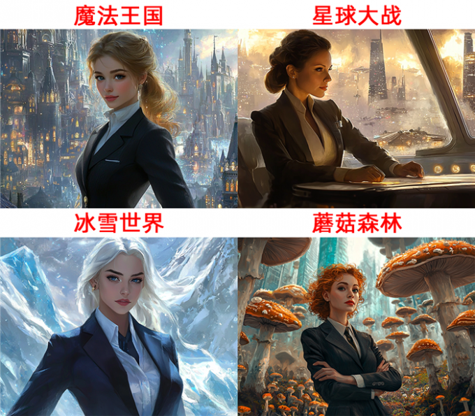 四种环境描述效果展示