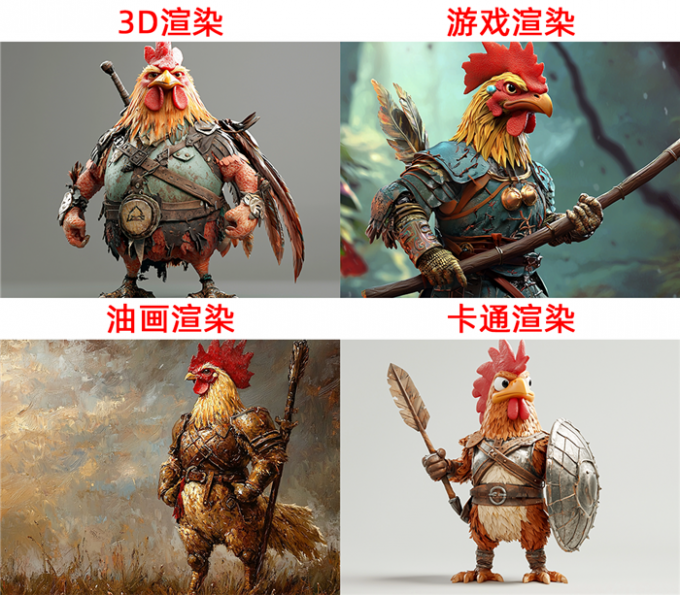 四种二次元渲染方式效果展示