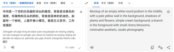 将提示词翻译成英文