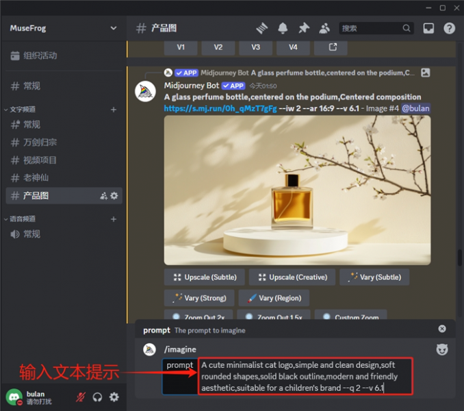 输入文本提示