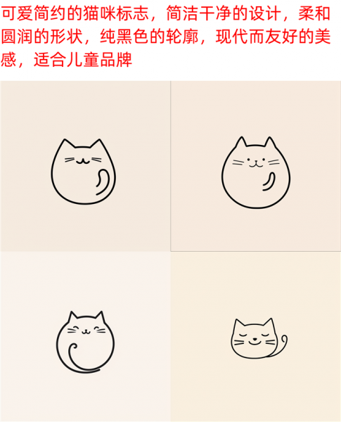 生成可爱猫咪LOGO效果展示