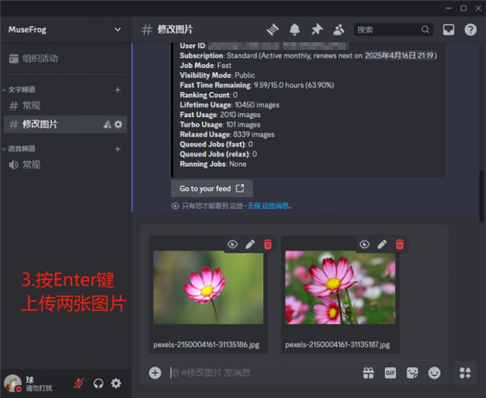 上传两张图片素材