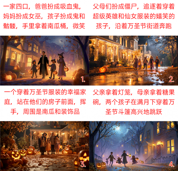 一家人过万圣节效果展示