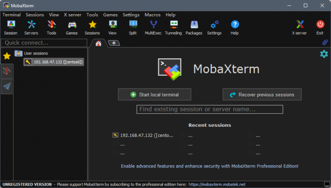 MobaXterm远程终端工具