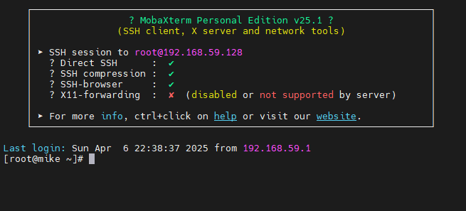 在MobaXterm连接并登录远程服务器