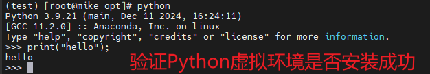 验证Python虚拟环境是否安装成功