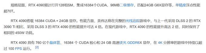 RTX 4090显卡规格参数