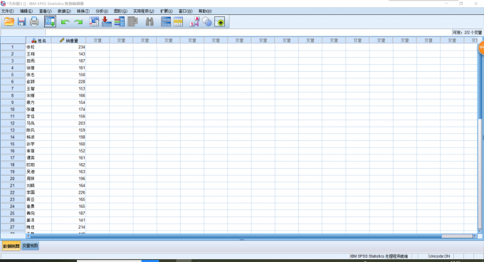 IBM SPSS软件界面