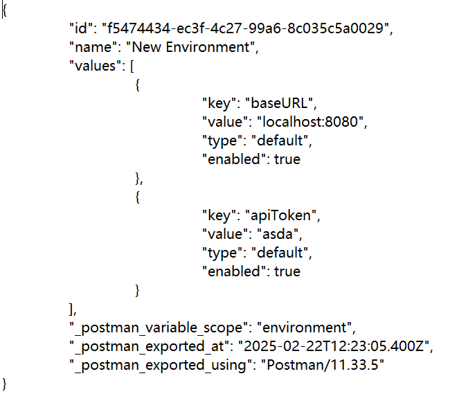 环境变量JSON