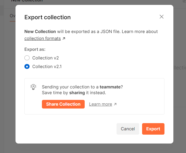 导出Collection