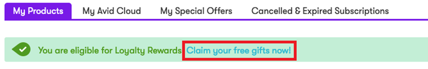 点击产品页面顶部的Claim your free gifts now!