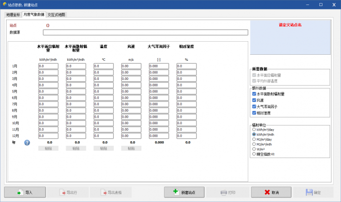 月度气象数据