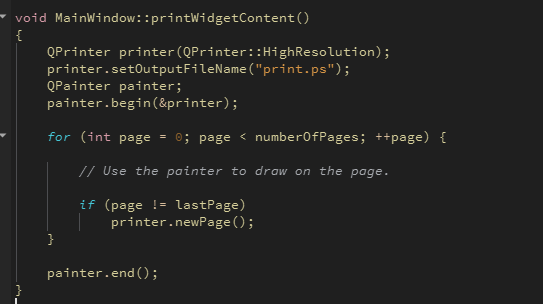开启和结束打印