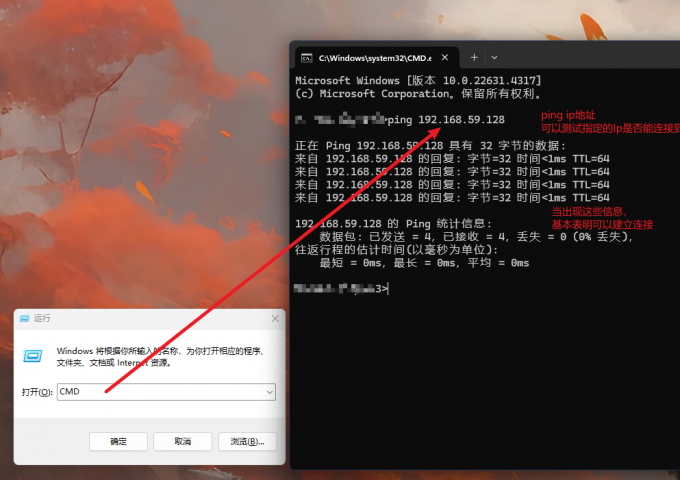 使用Ping命令测试本机是否可以访问远程服务器