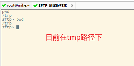 在服务器中找到待上传的路径