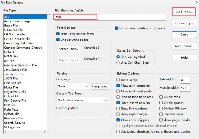 加入新文件类型