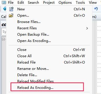 以特定编码重载文件