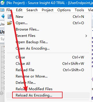 Reload As Encoding