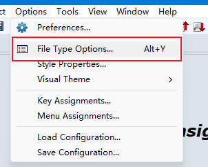 File Type Options
