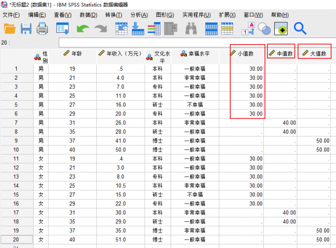 分组结果
