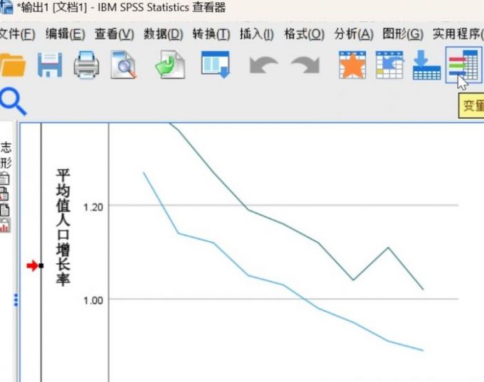 SPSS双线折线图