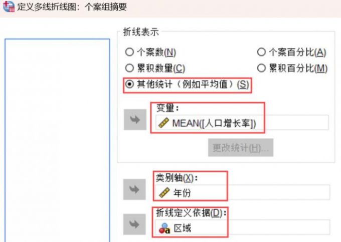 双线折线图的操作流程