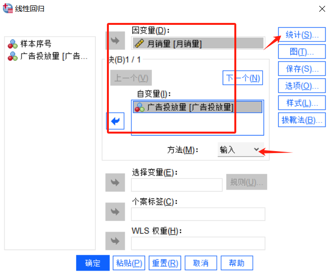 线性回归面板