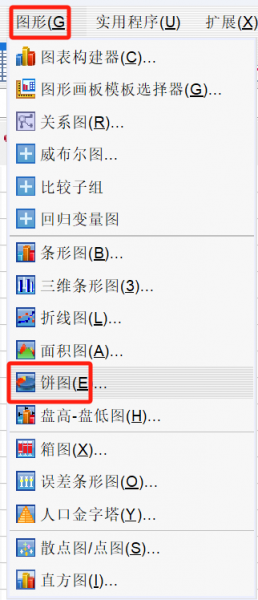 选择饼图
