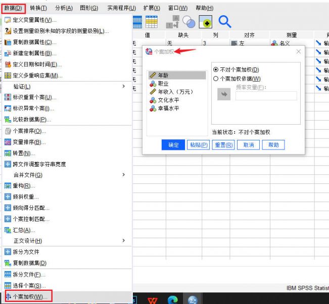 个案加权命令