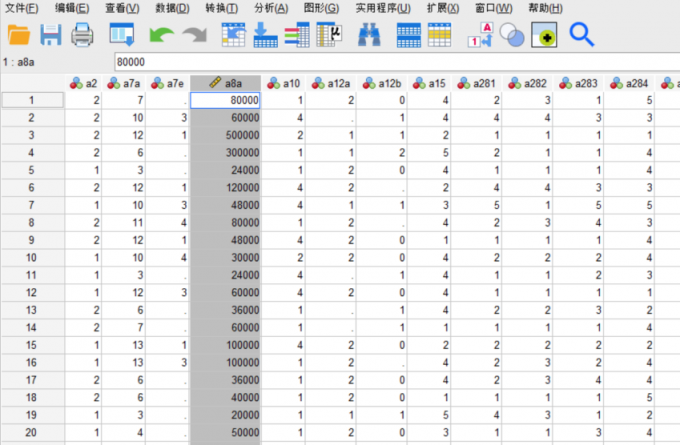 回到数据视图来验证变量属性