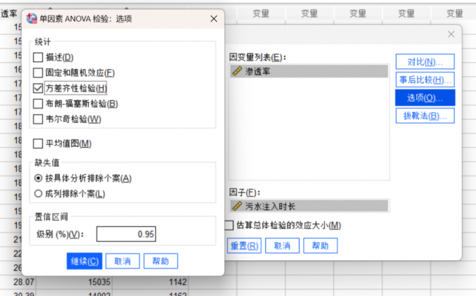污水注入时长和渗透率