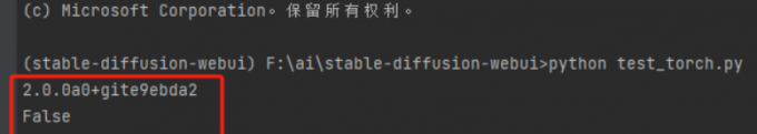 检测输出False