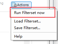 Run Filterset now让配置立即生效